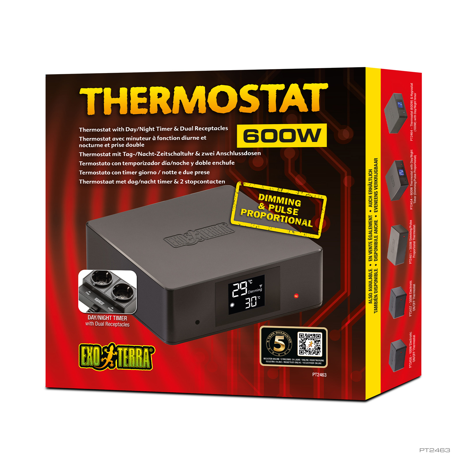 Thermostat 600W Dual Receptacles