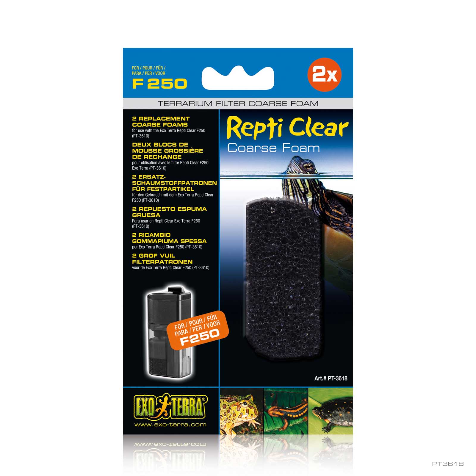 2 Coarse Foams for Repti Clear F250